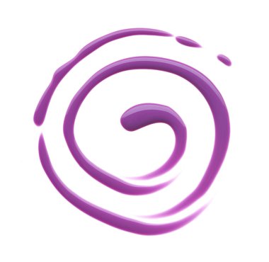 Doku oje yavaşça mor ya da pembe renk beyaz arka plan üzerinde izole. Tırnak cilası yavaşça mor ya da pembe renk üzerine beyaz izole smear