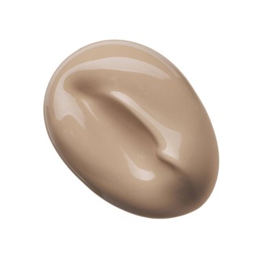 Beyaz arka plan üzerinde izole kremsi Vakfı'nın hafif bej makyaj karalama. Beyaz arka plan üzerinde izole hafif bej kremsi Vakfı doku