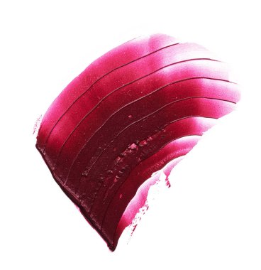 Mat ruj beyaz arka plan üzerinde izole kırmızı makyaj smear. Beyaz arka plan üzerinde izole kırmızı krem ruj doku