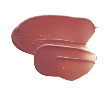 Beyaz arka plan üzerinde izole kremsi Vakfı'nın hafif bej makyaj karalama. Beyaz zemin üzerine altın kremsi lipgloss doku