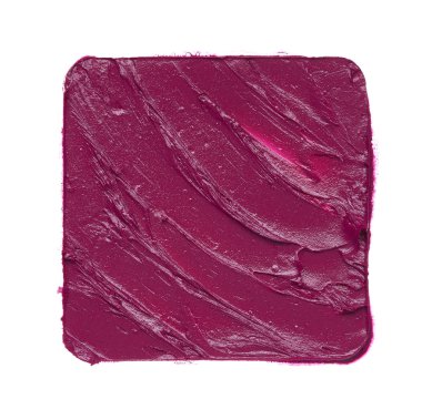 Mat ruj beyaz arka plan üzerinde izole kırmızı makyaj smear. Beyaz arka plan üzerinde izole kırmızı krem ruj doku