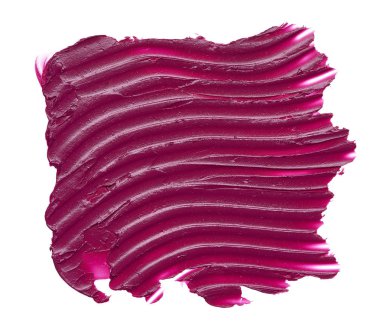 Mat ruj beyaz arka plan üzerinde izole kırmızı makyaj smear. Beyaz arka plan üzerinde izole kırmızı krem ruj doku