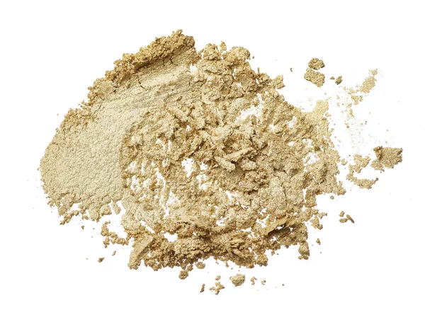 Crushed Texture Beige Eye Shadow Isolated White Background Texture Broken — Stock Photo, Image