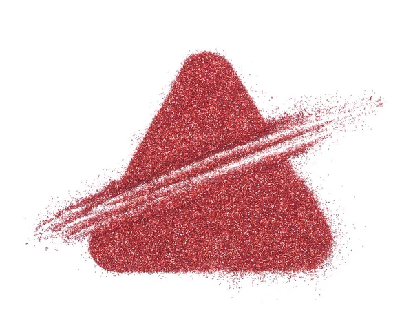 Fondo Brillo Rojo Brillante Original Forma Una Plantilla Triángulo — Foto de Stock