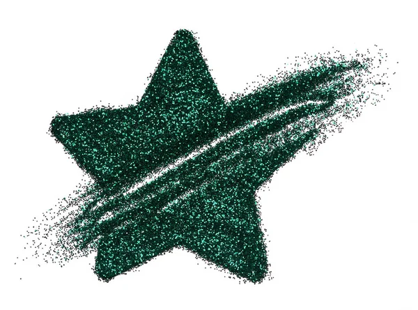 Яркий Оригинальный Зеленый Блеск Фона Виде Пятиконечной Трафаретной Звезды — стоковое фото