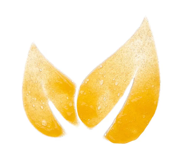 Narancssárga Cukrot Bozót Test Ajkak Kenetet Isolded Egy Fehér Háttér — Stock Fotó