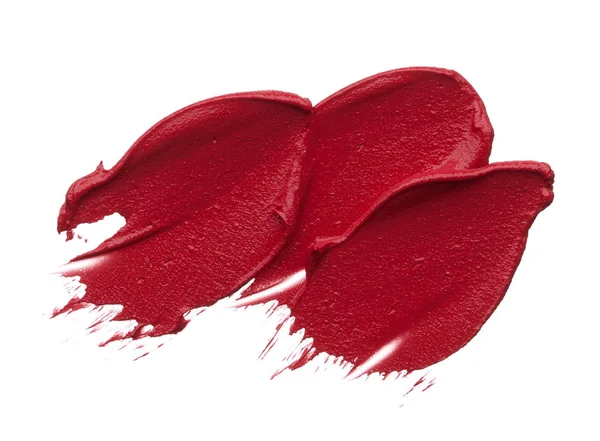 Rotes Make Mit Mattem Lipgloss Isoliert Auf Weißem Hintergrund Roter — Stockfoto