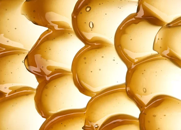 Transparent Gul Utstryk Ansiktskräm Eller Golden Honey Isolerade Vit Bakgrund — Stockfoto