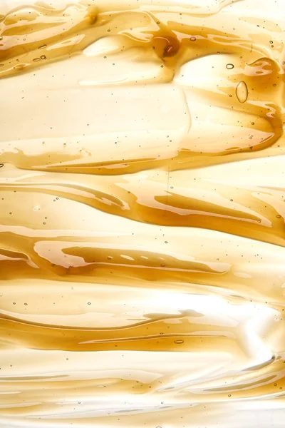 Прозорий Жовтий Мазок Крему Обличчя Або Золотий Мед Ізольовані Білому — стокове фото