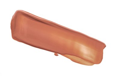 Beyaz arka plan üzerinde izole kremsi Vakfı'nın hafif bej makyaj karalama. Beyaz arka plan üzerinde izole hafif bej kremsi Vakfı doku