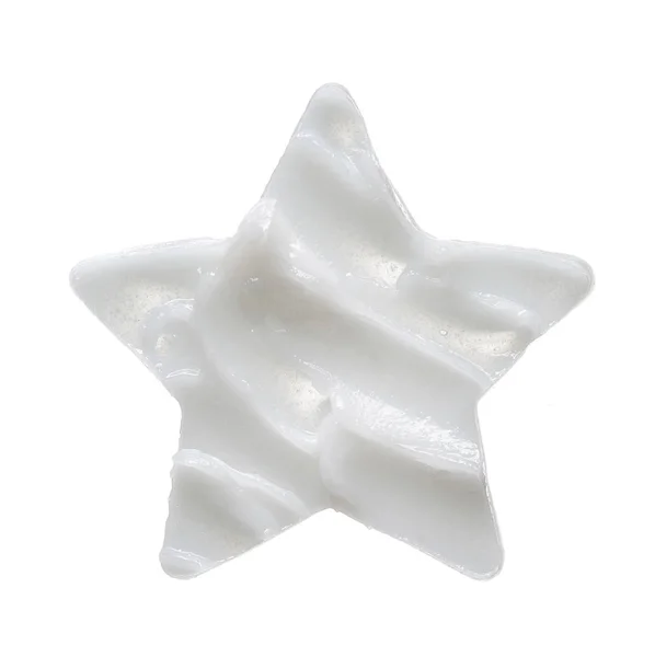Weißer Abstrich Kosmetischer Creme Isoliert Auf Weißem Hintergrund Cremige Foundation — Stockfoto