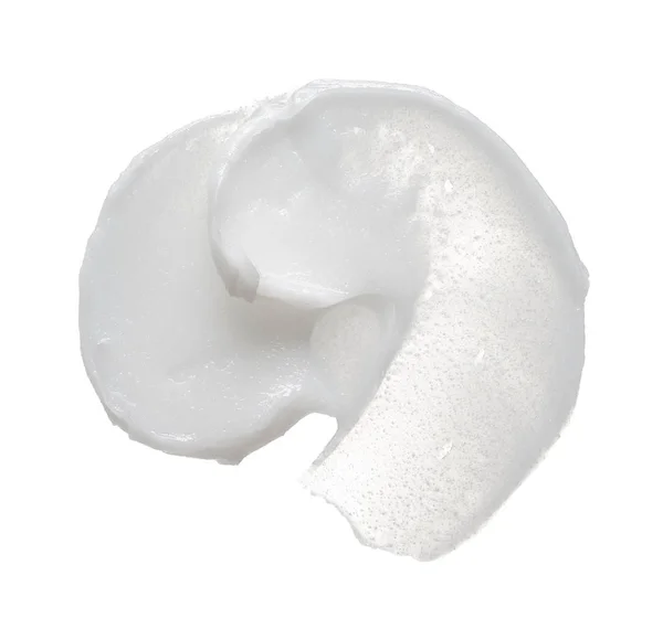 Λευκό Επίχρισμα Καλλυντική Κρέμα Που Απομονώνονται Λευκό Φόντο Ίδρυμα Κρεμώδη — Φωτογραφία Αρχείου