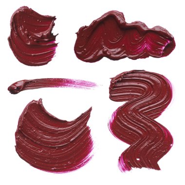 Beyaz zemin üzerine kırmızı smear ayarla