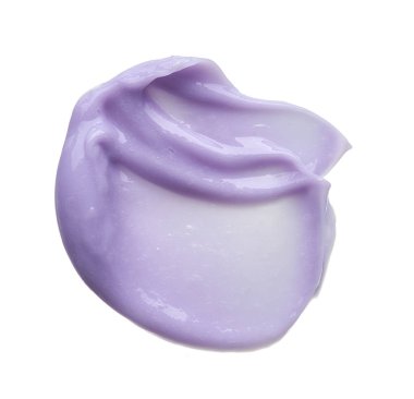 Dudak parlatıcısı beyaz arka plan üzerinde izole mor makyaj smear. Beyaz arka plan üzerinde izole mor krem doku