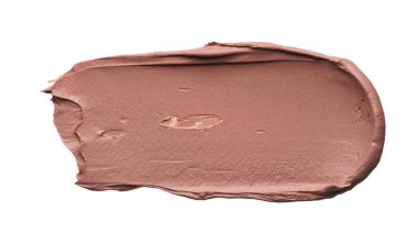 Beyaz arka plan üzerinde izole kremsi Vakfı'nın hafif bej makyaj karalama. Hafif bej kremsi Vakfı doku arka plan