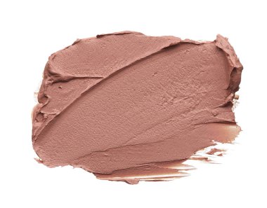 Beyaz arka plan üzerinde izole kremsi Vakfı'nın hafif bej makyaj karalama. Hafif bej kremsi Vakfı doku arka plan