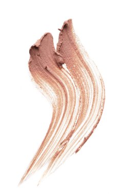 Beyaz arka plan üzerinde izole kremsi Vakfı'nın hafif bej makyaj karalama. Hafif bej kremsi Vakfı doku arka plan