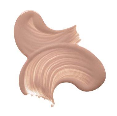 Beyaz arka plan üzerinde izole kremsi Vakfı'nın hafif bej makyaj karalama. Hafif bej kremsi Vakfı doku arka plan