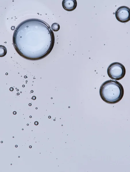 Full Frame Textures Formed Bubbles Drops Oil Shape Circle Floating — Stock Photo, Image