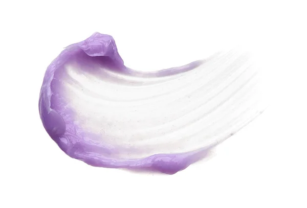 Фиолетовый Макияж Блеск Губ Изолирован Белом Фоне Фиолетовый Крем Текстуры — стоковое фото