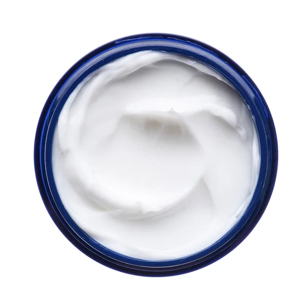 White Beauty Cream Jar White Background — Stock Photo, Image