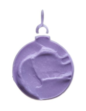 Şablon beyaz arka plan üzerinde izole bir Noel top şeklinde Noel dekorasyon.