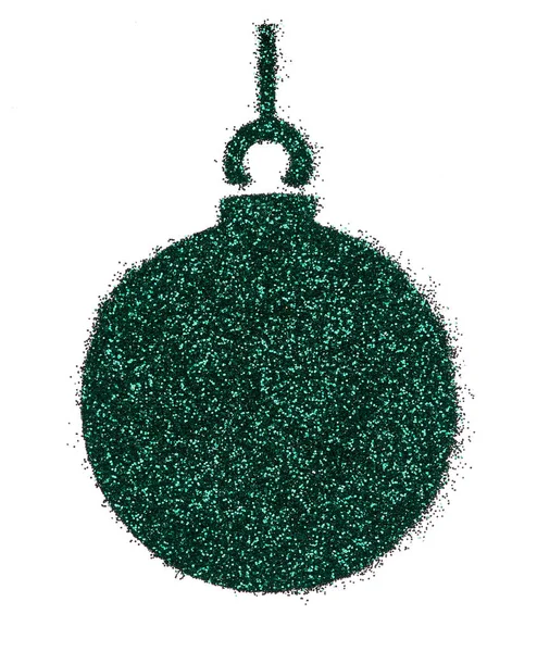 Stencil Christmas Decoration Form Christmas Ball Isolated White Background — Stock Photo, Image