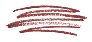 Beyaz karton üzerinde kozmetik kalem tarafından çizilmiş çizgiler