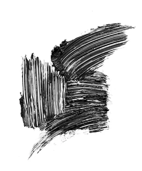 Текстура Чорної Туші Вій Ізольована Білому Тлі Чорна Туш Вій — стокове фото