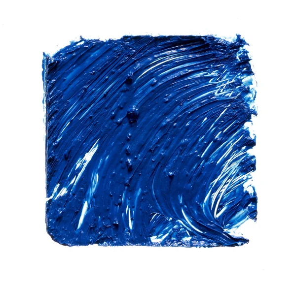 Tekstura Niebieskiego Tuszu Rzęs Białym Tle Wymaz Granatowa Maskara Rzęs — Zdjęcie stockowe