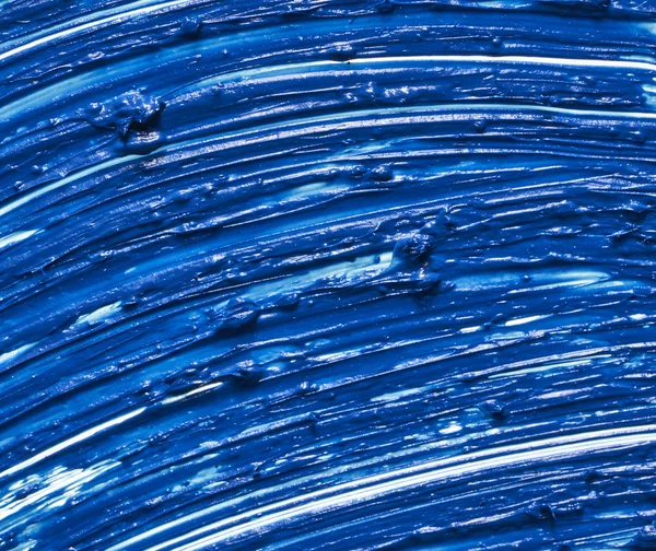 Textura Rímel Azul Para Pestanas Isoladas Sobre Fundo Branco Esfregaço — Fotografia de Stock