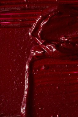 Yayma ve doku kırmızı ruj veya akrilik boya beyaz arka plan üzerinde izole.