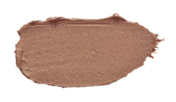 Beige Makeup Utstryk Krämig Foundation Isolerad Vit Bakgrund Beige Krämig — Stockfoto