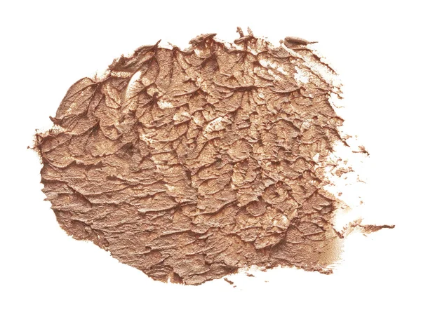 Beige Makeup Utstryk Krämig Foundation Isolerad Vit Bakgrund Beige Krämig — Stockfoto