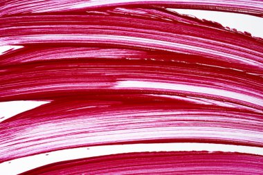 Kırmızı ruj veya akrilik boya beyaz izole