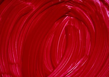 Kırmızı ruj veya akrilik boya beyaz izole