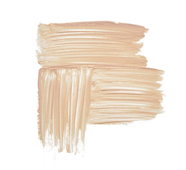 Light beige makeup smear of creamy foundation — Stock Photo, Image