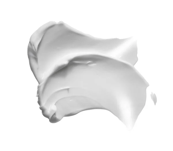 Білий мазок для обличчя з глини або вершків — стокове фото
