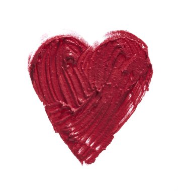 Kırmızı kremsi ruj dokusu