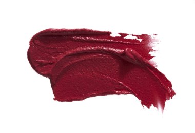 Kırmızı kremsi ruj dokusu