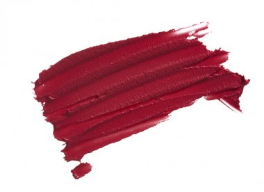 Kırmızı kremsi ruj dokusu