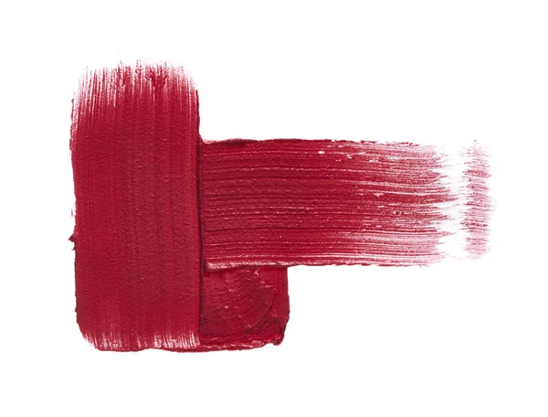 Textura de lápiz labial cremoso rojo — Foto de Stock