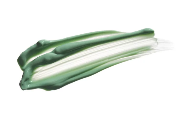 Косметический зеленый крем изолирован на белом фоне — стоковое фото