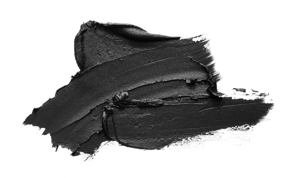 Textur aus schwarzem Eyeliner oder schwarzer Acrylfarbe — Stockfoto