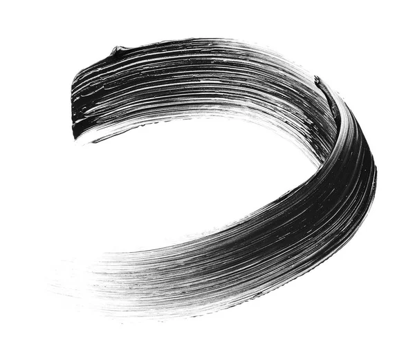 Textuur van zwarte geplet eyeliner of zwarte acrylverf — Stockfoto