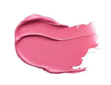 Hafifçe pembe darbeler ve dudak parlatıcı doku