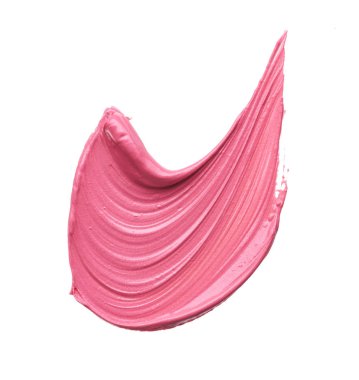 Hafifçe pembe darbeler ve dudak parlatıcı doku