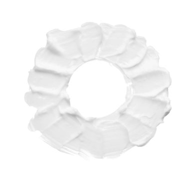 Smear ve yüz kremi veya beyaz akrilik boya dokusu