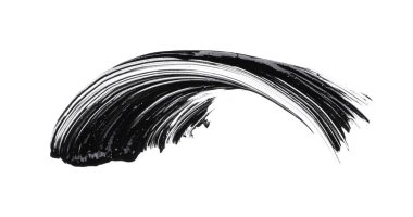 Beyaz arka planda siyah darbeler ve doku maskara veya akrilik