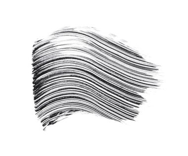 Beyaz arka planda siyah darbeler ve doku maskara veya akrilik